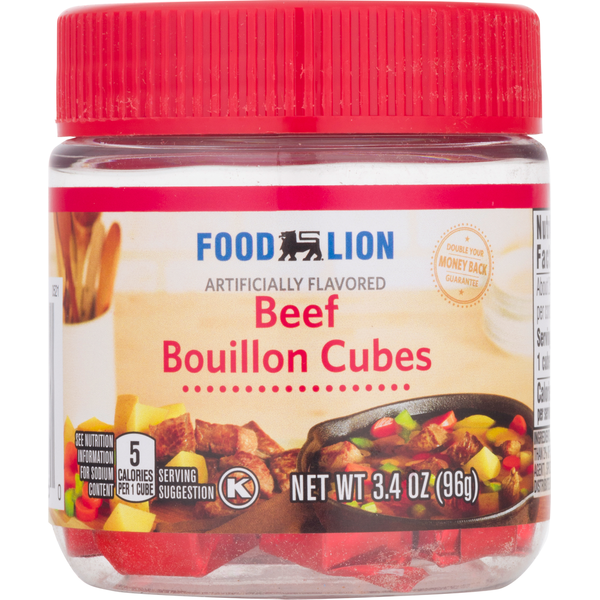 Soup, Broth & Bouillon Food Lion Bouillon Cubes, Beef hero