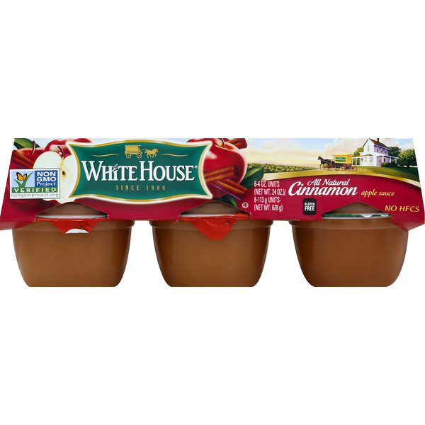 Canned Fruit & Applesauce White House Apple Sauce, All Natural Cinnamon hero