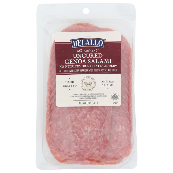 Lunch Meat DeLallo Sliced Genoa Salami hero