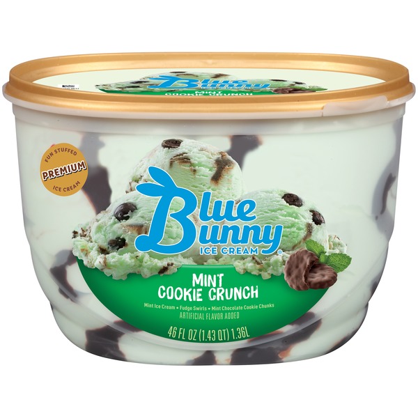 Ice Cream & Ice Blue Bunny Premium Mint Cookie Crunch Ice Cream hero