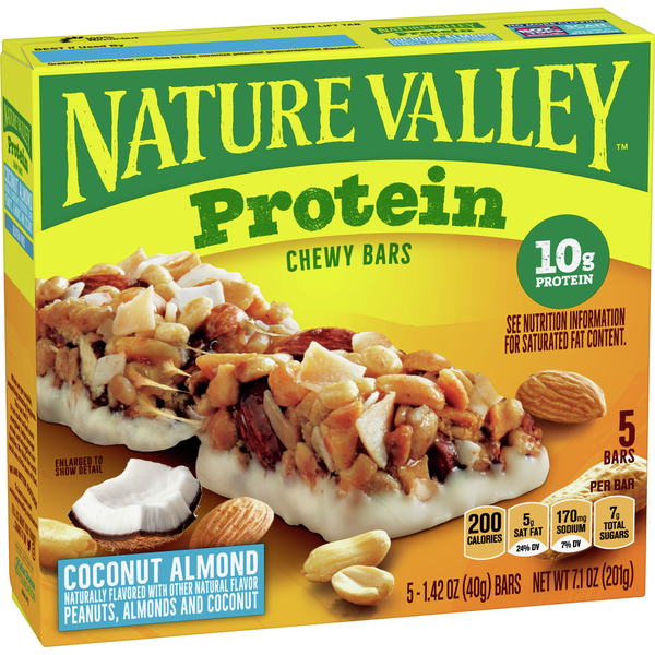 Breakfast/Granola Bars & Pastries Nature Valley Chewy Protein Coconut Almond Granola Bars hero