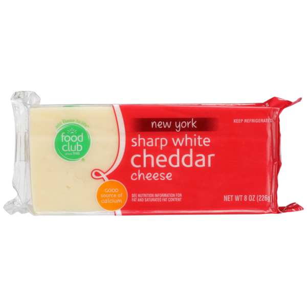 Other Creams & Cheeses Food Club New York Sharp White Cheddar Cheese hero