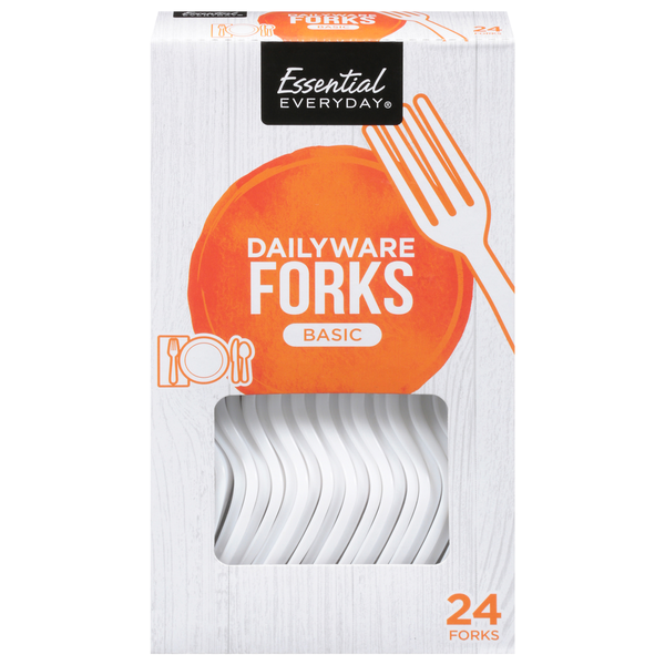 Plates, Bowls, Cups & Flatware Essential Everyday Forks, Basic, Dailyware hero