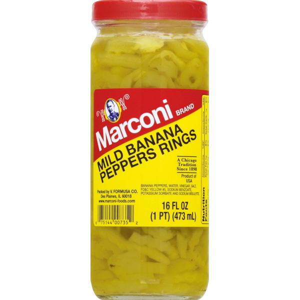 Pickled Goods & Olives Marconi Brand Banana Peppers, Rings, Mild hero