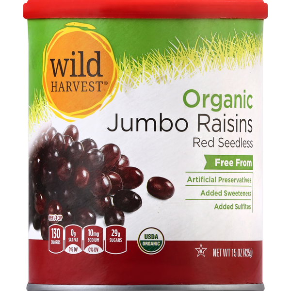 Nuts, Seeds & Dried Fruit Wild Harvest Raisins, Red Seedless, Jumbo hero