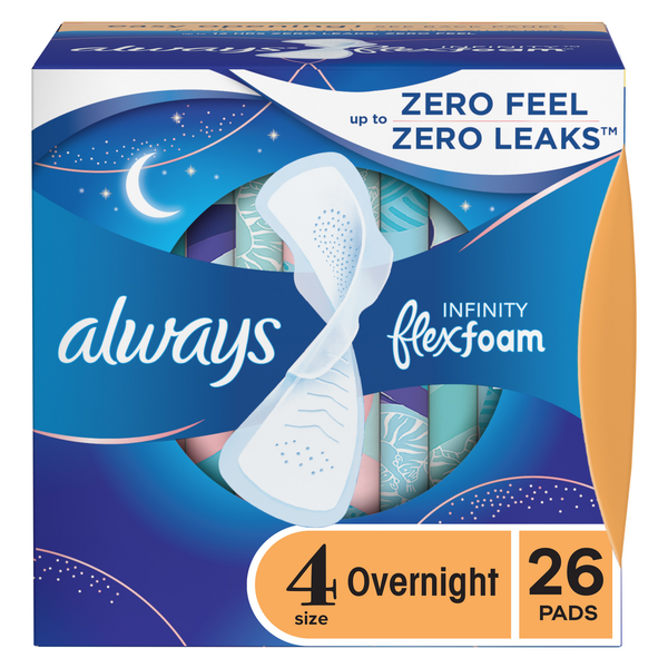 Feminine Care Always Infinity Overnight Pads hero