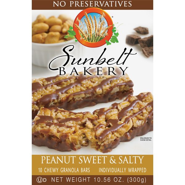 Breakfast Bars & Pastries Sunbelt Bakery Granola Bars, Peanut Sweet & Salty, Chewy hero