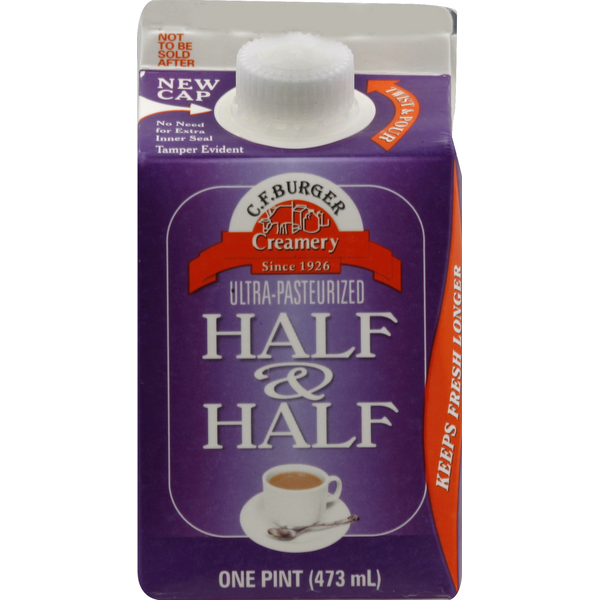 Cream CF Burger Half & Half, Ultra-Pasteurized hero