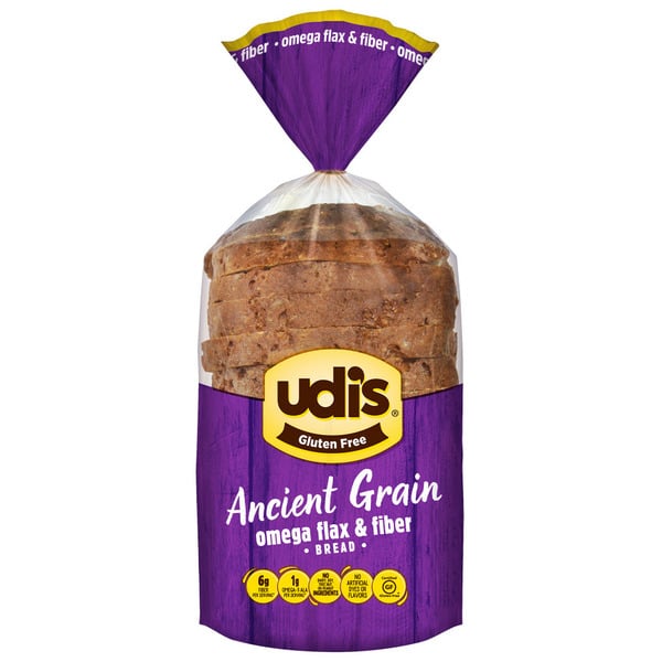 Frozen Breads & Doughs Udi's Gluten Free Frozen Omega Flax & Fiber Bread hero