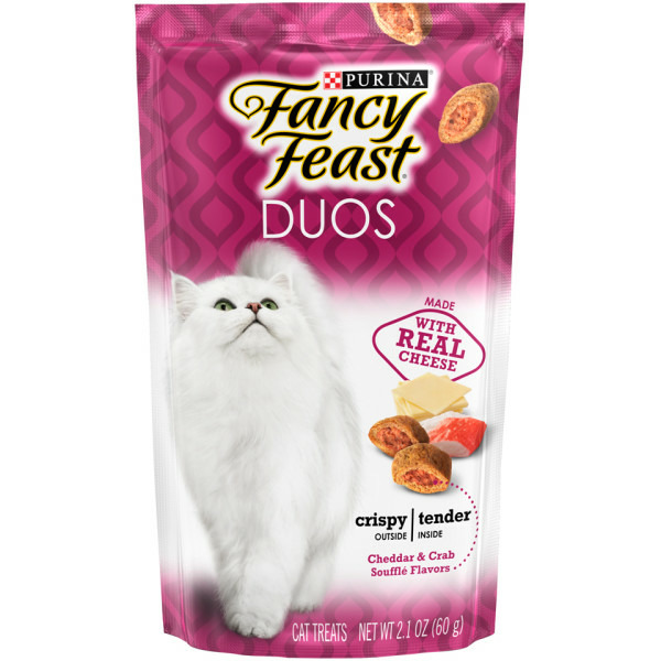 Cat Food & Care Purina Fancy Feast Cat Treats, Duos Cheddar & Crab Souffle Flavors hero