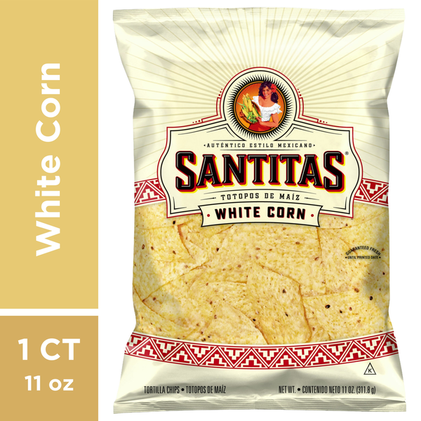 SANTITAS Tortilla Chips White Corn 11 Oz hero