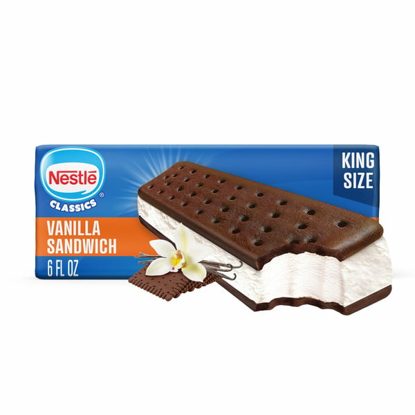 Ice Cream & Toppings Nestle Vanilla Ice Cream Sandwich hero