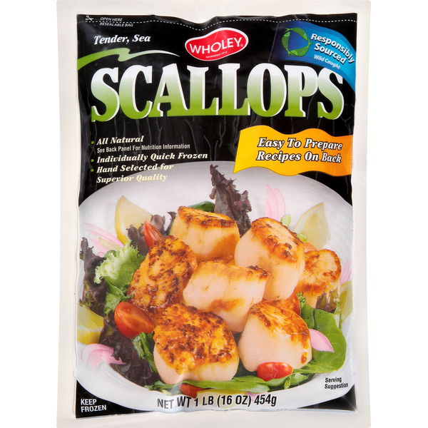 Frozen Meat & Seafood Wholey Scallops hero