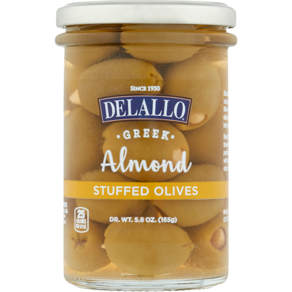 Pickled Goods & Olives DeLallo Olives, Stuffed, Almond, Greek hero