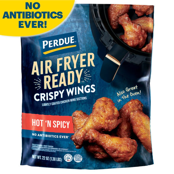 Lunch Meat Perdue Air Fryer Ready Hot 'N Spicy Crispy Chicken Wing Sections hero