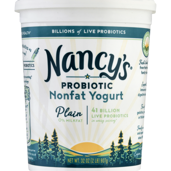 Yogurt Nancy's Yogurt, Nonfat, Plain hero