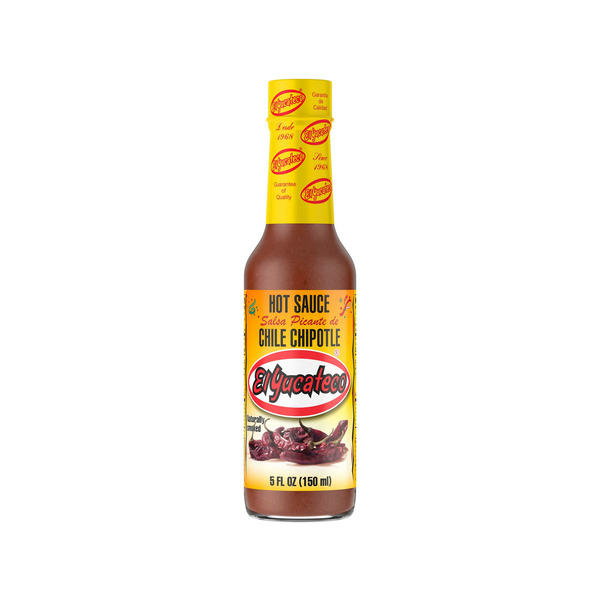 Condiments El Yucateco Chipotle Chile Hot Sauce hero