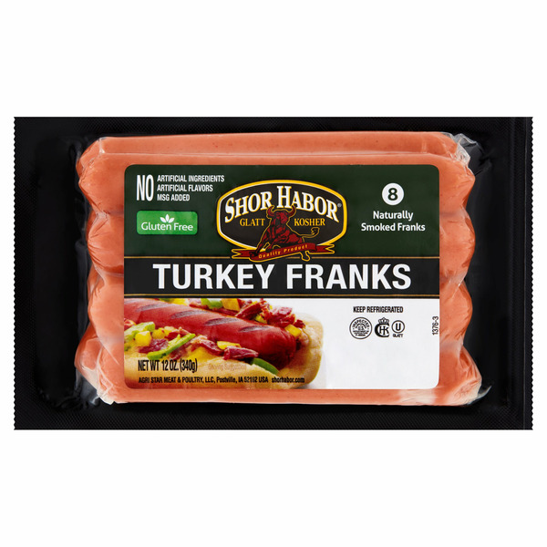 Kosher Foods Shor Habor Turkey Franks hero