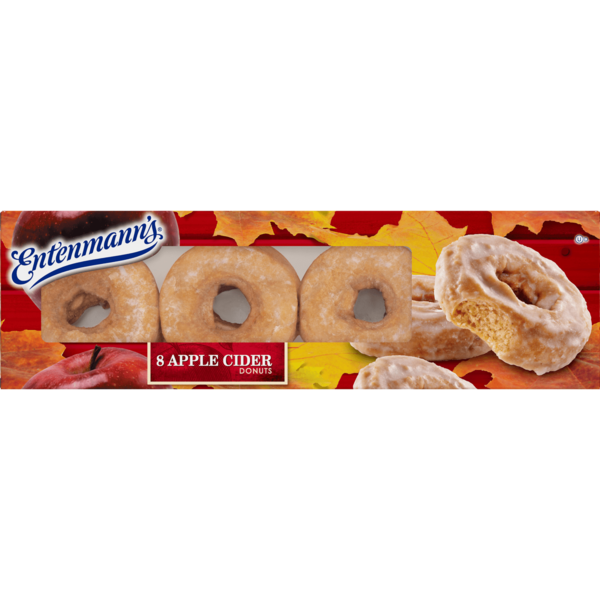 Cookies & Cakes Entenmann's 8 count, Apple Cider Donuts hero