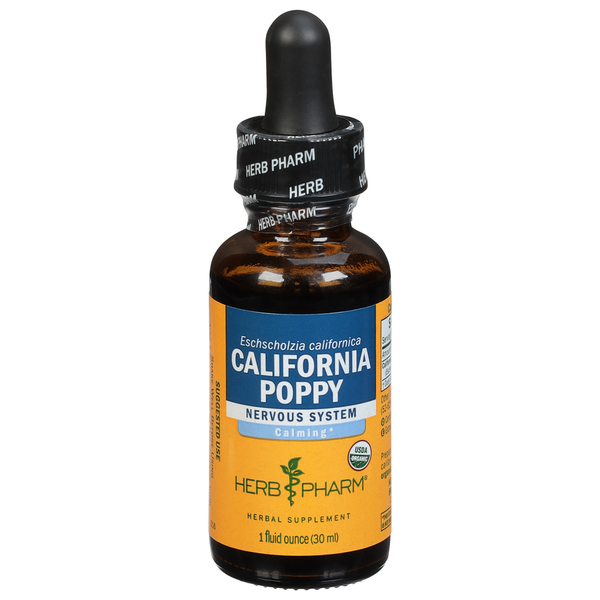 Stress & Sleep Aids Herb Pharm Liquid Extract, California Poppy, Calming hero