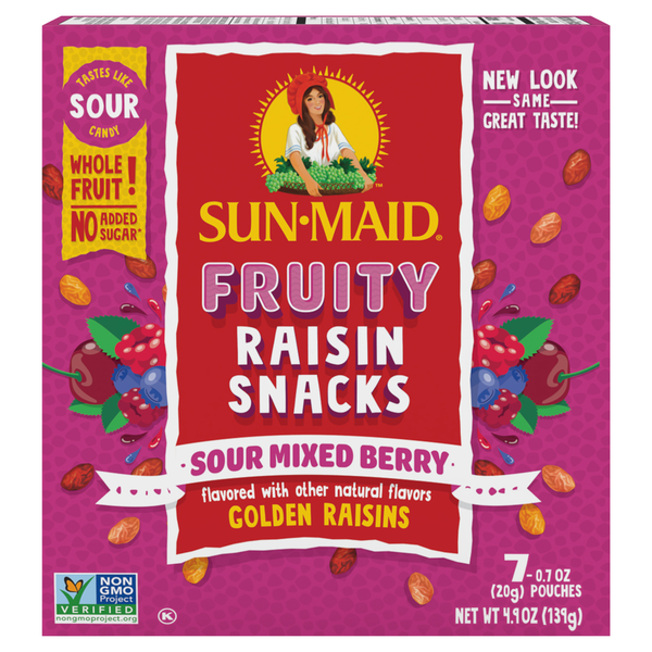 Fruit & Vegetable Snacks Sun-Maid Strawberry & Vanilla Yogurt Covered Raisins Pouches hero