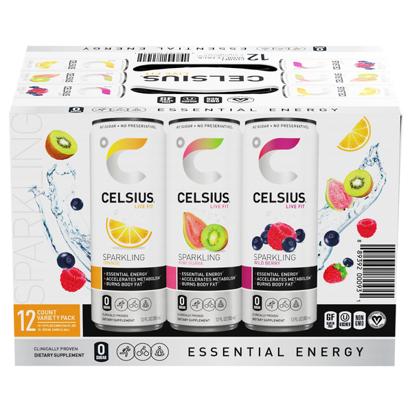 Energy & Sports Drinks Celsius Original Variety Pack, Energy Drink hero