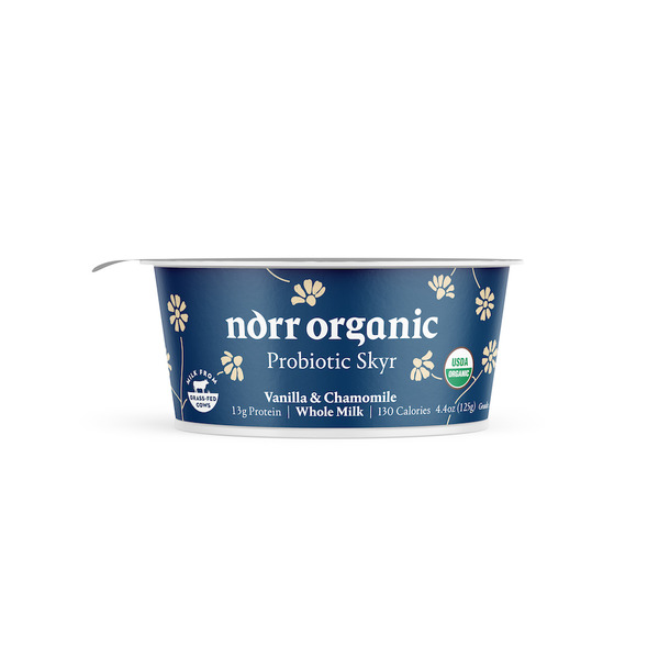 Norr Organic Probiotic Skyr Yogurt Whole Milk, Vanilla & Chamomile hero