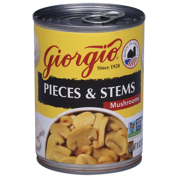 Canned & Jarred Vegetables Giorgio Pieces & Stems Mushrooms hero