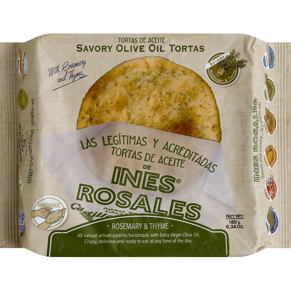 Tortillas & Flat Bread Inés Rosales Tortas, Savory Olive Oil, Rosemary & Thyme hero