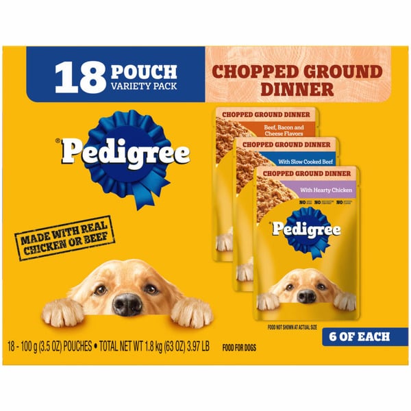 Dog Food Pedigree Chopped Ground Dinner Variety Pack Dog Food hero