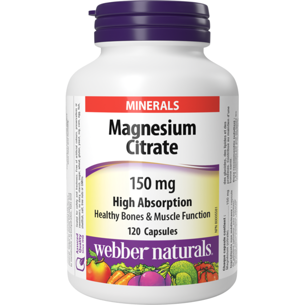 Vitamins & Supplements Webber Naturals Magnesium Citrate High Absorption 150 Mg hero