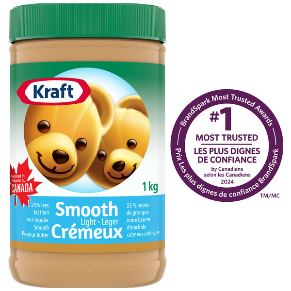 Spreads Kraft Smooth Light Peanut Butter hero