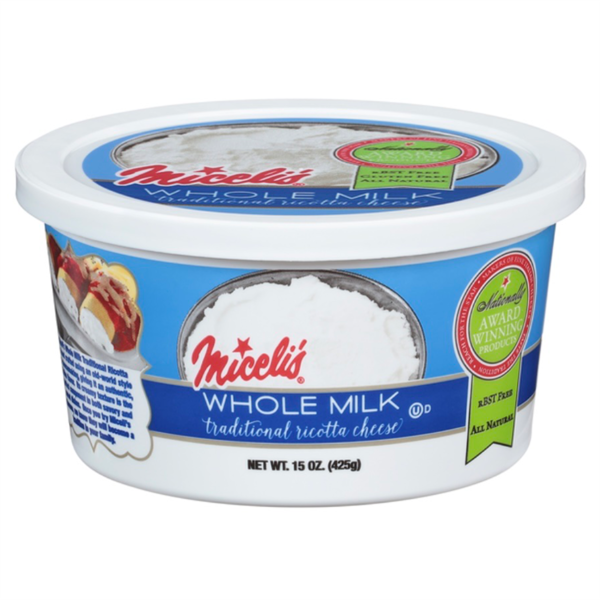 Other Creams & Cheeses Miceli's Ricotta Cheese, Traditional, Cup hero