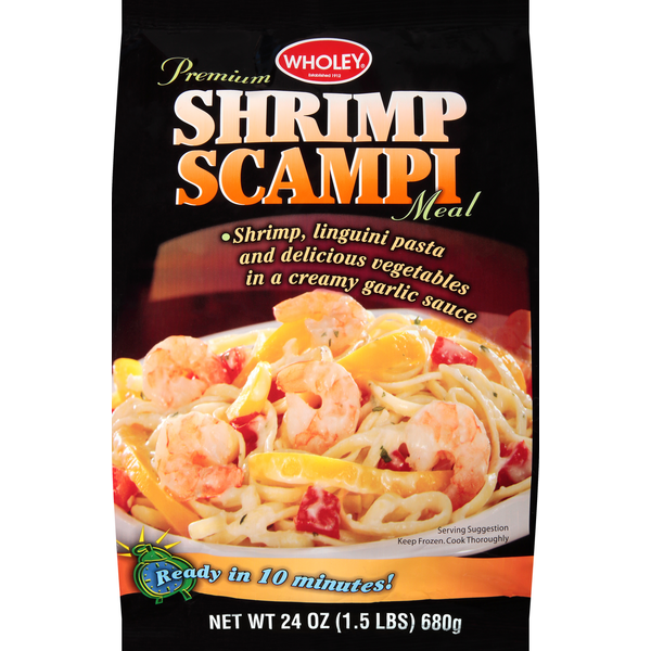 Frozen Meat & Seafood Wholey Shrimp Scampi Meal, Premium hero