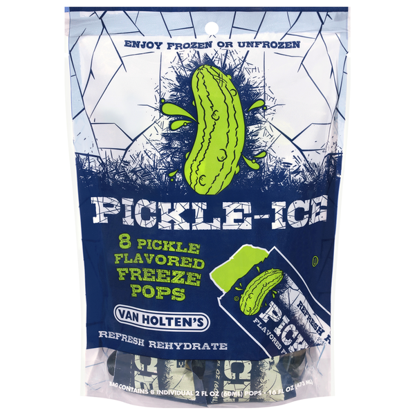 Ice Cream & Ice Van Holten's Freeze Pops, Pickle Flavored, Pickle-Ice hero