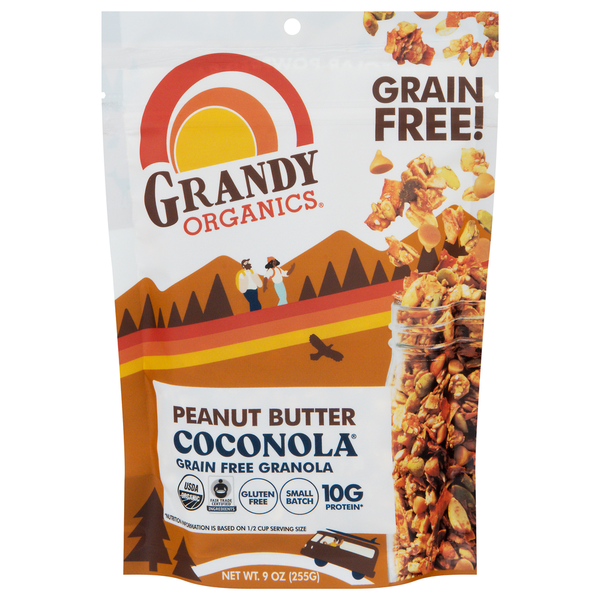 Grandy Organics Granola, Grain Free, Peanut Butter hero