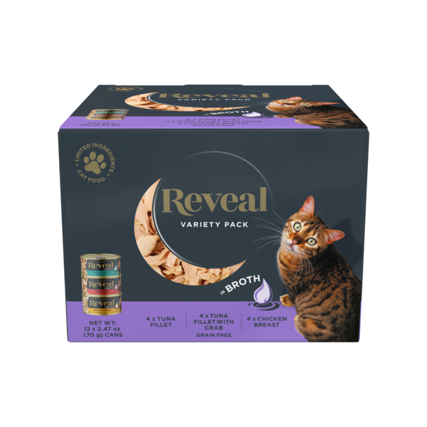 Reveal Natural Wet Cat Food, Variety Pack Broth hero