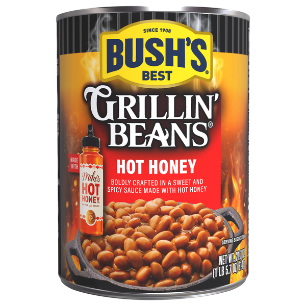 Canned & Jarred Vegetables Bush's Best Grillin Beans, Hot Honey hero