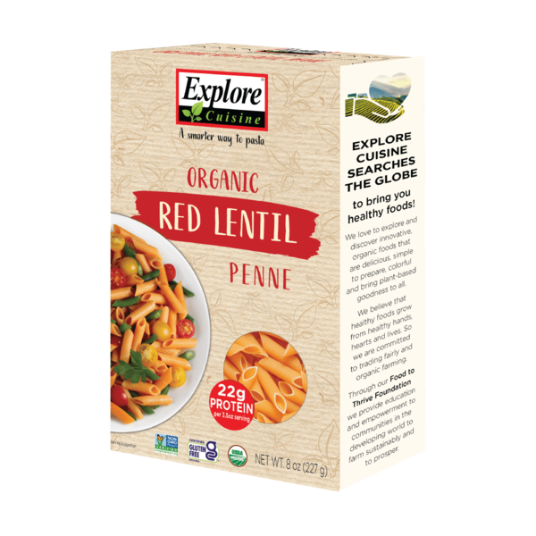 Dry Pasta Explore Cuisine Red Lentil Penne hero