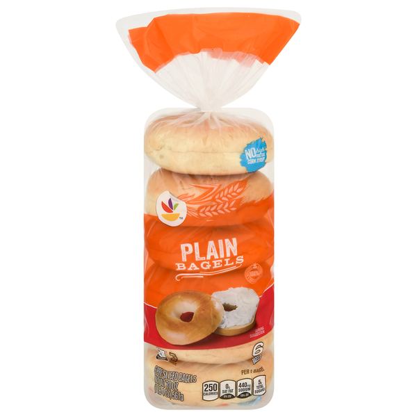 Breakfast Bakery Store Brand Bagels, Plain, Pre-Sliced hero