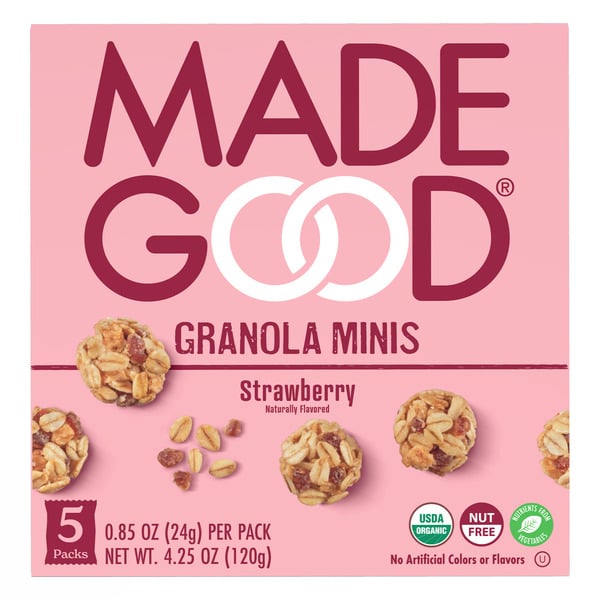 Breakfast Bars & Pastries MadeGood Strawberry Granola Minis hero