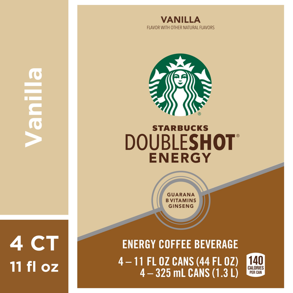 Coffee Starbucks Energy Vanilla Flavored Fortified Energy Coffee Beverage hero