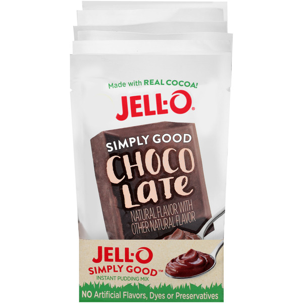 Doughs, Gelatins & Bake Mixes Jell-O Simply Good Chocolate Instant Pudding Mix hero