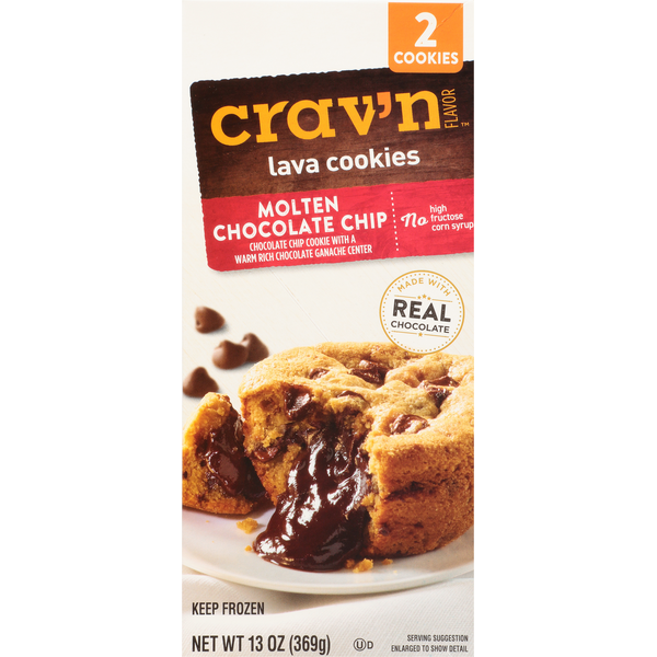 Cookies & Cakes Crav'n Flavor Lava Cookies, Molten Chocolate Chip hero