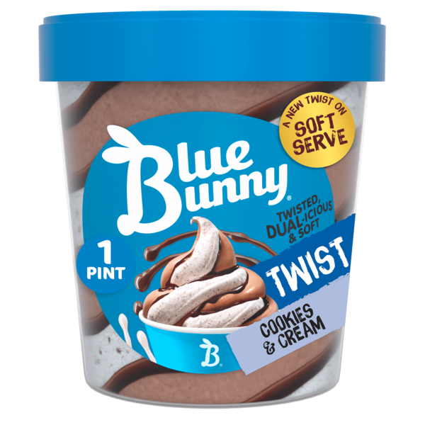 Blue Bunny Cookies & Cream Twist Pint hero