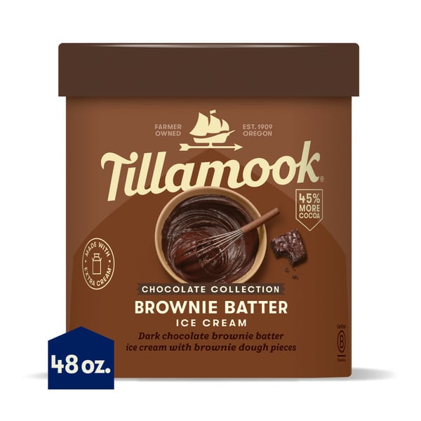 Ice Cream & Ice Tillamook Chocolate Collection Brownie Batter Ice Cream hero