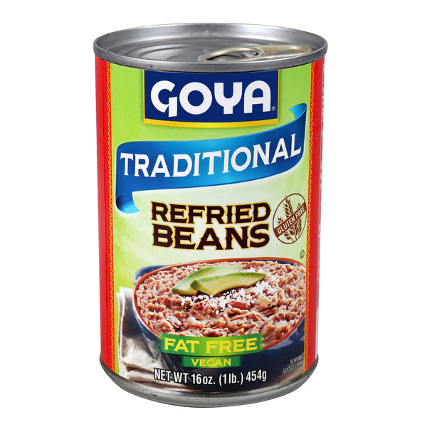 Canned Meals & Beans Goya Traditional Refried Beans, Fat Free hero