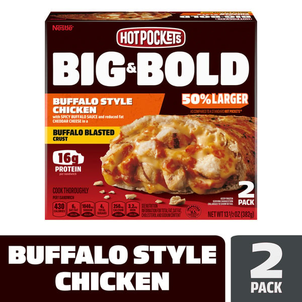 Frozen Meals Hot Pockets Buffalo Style Chicken Frozen Entrée hero