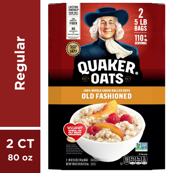 Hot Cereal & Pancake Mixes Quaker Oats, Old Fashioned, 100% Wole Grain, Rolled hero