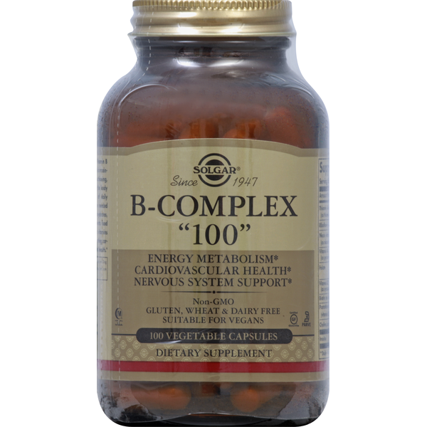 Vitamins & Minerals Solgar B-Complex 100, Vegetable Capsules hero